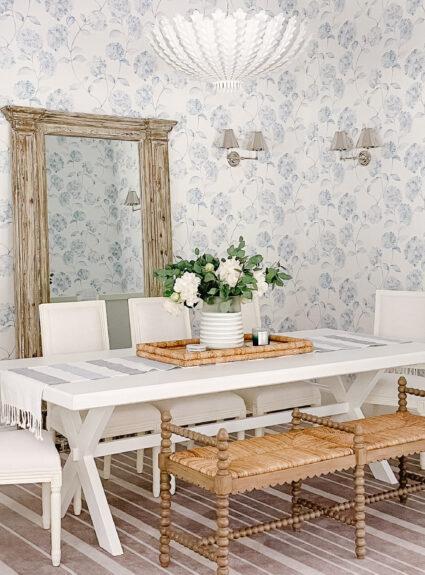 A Blue and White Dining Room Reveal: Ralph Lauren Meets Coastal Cottage